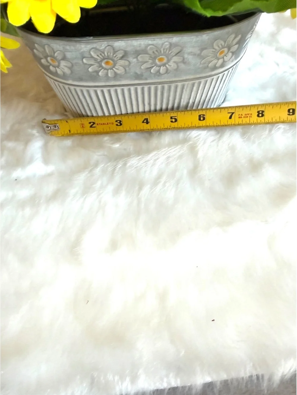 Artificial Sunflower Floral Arrangement in Decorative Metal